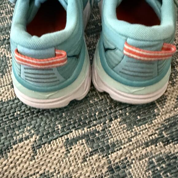 Hoka One One Bondi 7 Shoes Womens Size 10.5 Blue Mesh Athletic Running Cushion - Picture 6 of 10